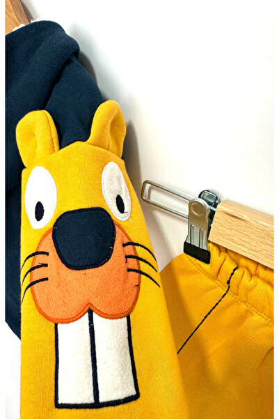 By Cwhr Boys' Seasonal Coat Set - Squirrel Embroidered, Welsoft Fiber Padded, 3-Piece Set