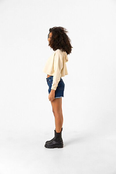 Tshirthane Beige Blackpink Rose Bruno Mars Apt - Women's Crop Hoodie