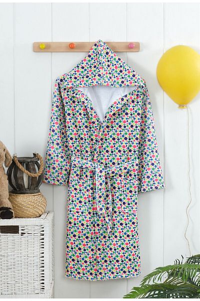 Touch Hooded Digital Printed Children's Bathrobe with Hat Cotton Girls' Bathrobe Boys' Bathrobe