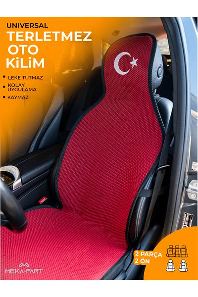 TREND Meka Part Car Seat Protector Cover 2 Piece Only for Front Seats Universal Embroidered