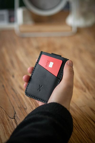 minimal X design Dusty Black Minimal X V2 Mechanism Card Holder -