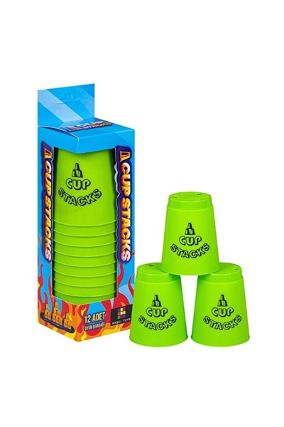 Doğan Oyuncak Dünyası Speed Cup Stacks Yeşil - Lisanslı Bardak Denge Oyunu - ...