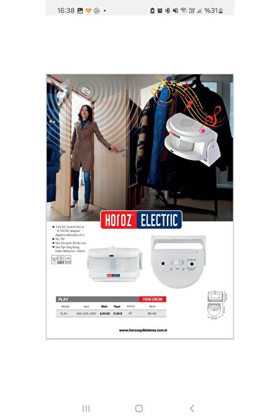 Horoz Electric horoz elektrik kapı sensörü haraket sensörü kapı pencere güven...