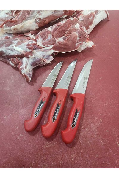 KB SOLİNGEN طقم سكاكين Slg Red 3-Piece Butcher (ET) (السمك: 2.5 مم)
