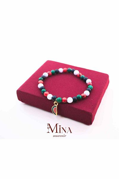 Mina Souvenir Mavera Palestin Themed Natural Stone and Striking Natural Stone Bracelet Sorts