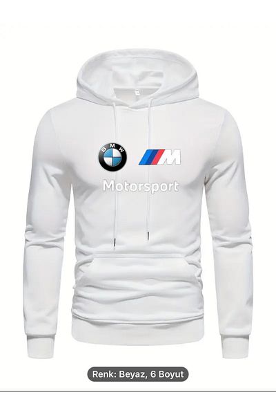 NEW TRENDY COLLECTİON BMWmMotorsport Φούτερ με φλις 2 κλωστών με μεγάλο σχέδιο εποχιακό καγκουρό