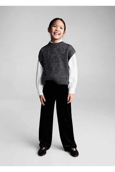 MANGO Kids Velvet Trousers