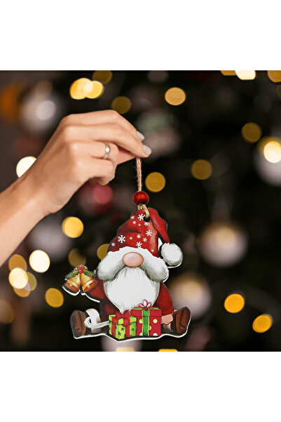 Adana Pasta Malzemeleri Christmas Tree Hanging Wooden Ornament 3 Pieces Ginge...