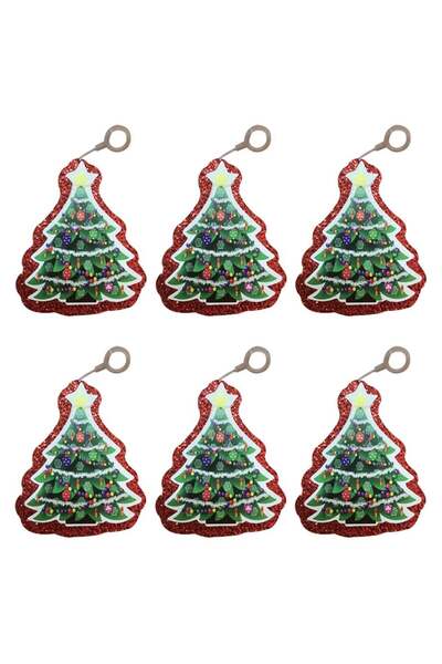 Adana Pasta Malzemeleri Pine tree figured styrofoam christmas ornament 6 piece