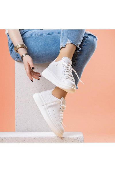 WHİTE ANGEL White Angel 2023-603 Pantofi sport pentru femei cu talpă înaltă