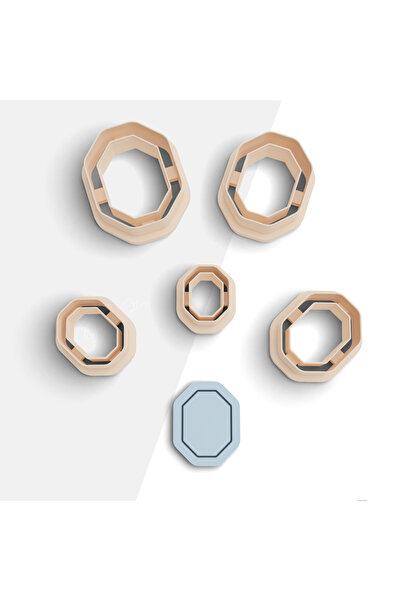 brocutters قالب قطع من طين البوليمر على شكل إطار الحنين، قالب حلق، قاطع طين ع...