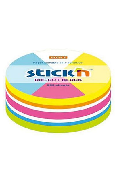 Hopax Stickn Sticky - 67x67 Neon Noteblock Round 250 Yp 21830