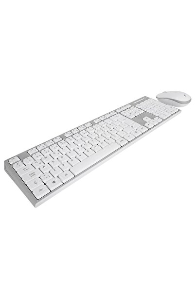 Everest Km-6063 Beyaz/gri Kablosuz Q Multimedia Klavye Mouse Set
