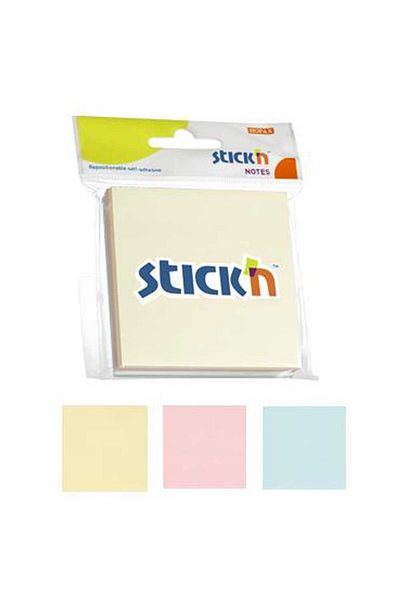 Hopax 3 Blocks 150 YP Pastel Colored Stickn Adhesive Note Paper - 76x76 21092