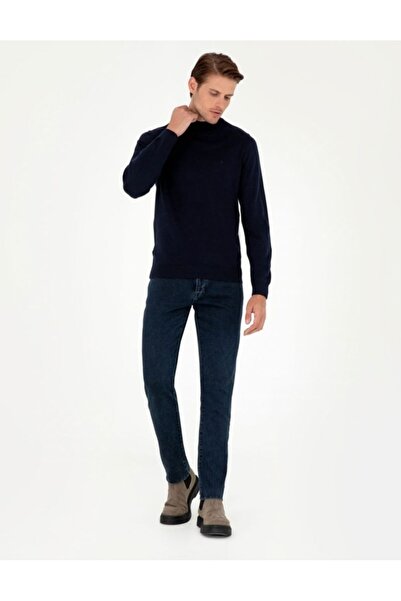 Pierre Cardin Half Turtleneck Slim Fit Knitwear Sweater - 50% Cotton 50% Acrylic (Customized Clothing)