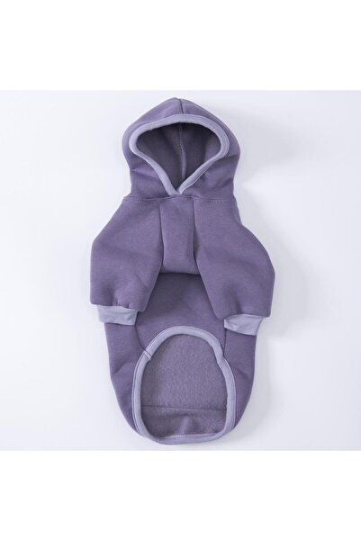 Pettrend Koyu Lila Kanguru Cepli Kedi-köpek Hoodie- Sweatshirt Kedi Köpek Kıyafeti