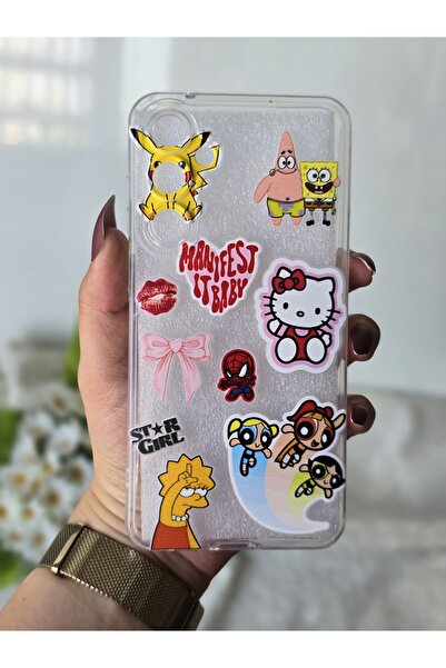 SUPER FRAME Samsung Galaxy S24 FE Uyumlu Baskılı Şeffaf Telefon Kılıfı