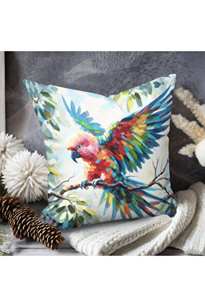 CANİLA Albastru cu model modern - husă de pernă cu fermoar ascuns pe două fețe