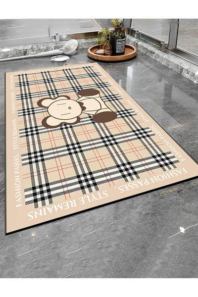 Else Dekor Water Absorbent Shower Front Patterned Printed Bath Mat Toilet Seat One Piece Animal Bathroom Rug