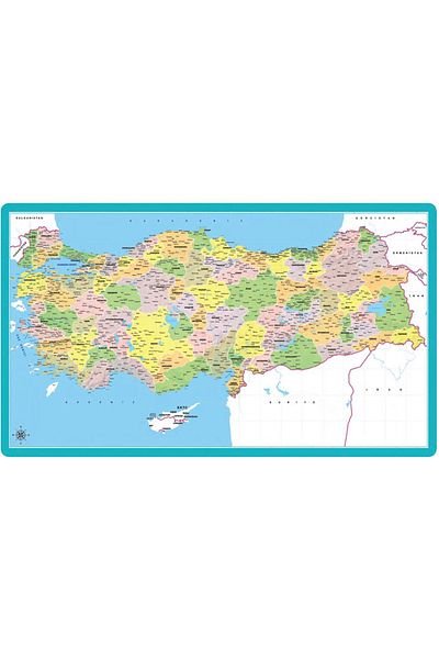 KESKİN COLOR لون حاد بازل قطع 27x48 81 قطعة خريطة تركيا مؤطرة