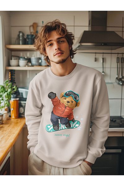 SUNFREE KAYAK TEDDY BEAR BASKILI OVERSIZE ΒΑΜΒΑΚΟΣ ΣΟΥΕΤΣΕΡΤ