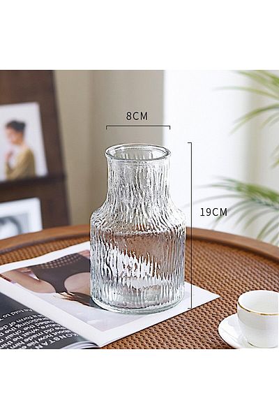 Binbirdemet Origami Style Wavy Transparent Vase
