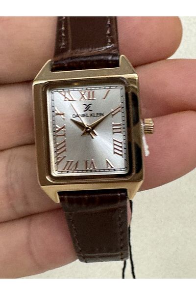 Daniel Klein Dkf.2315A - New Trend Case Brown Leather with Rose Gold Strap Women's Watch