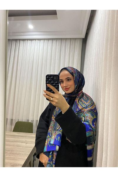 Webinay Home Ethnic Pattern Voile Silk Shawl Premium 200 X 90 cm