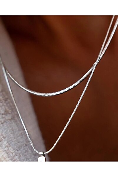 Ricco Jewellery 925 Ayar Gümüş Old Money Yılan Zincir