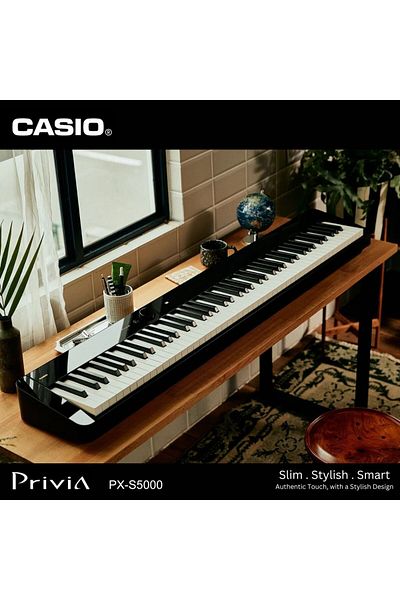 Casio بيانو رقمي Privia PX-S5000 باللون الأسود