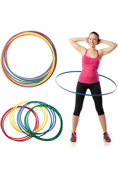 abnturk 10 Adet Bel Çevirme Çemberi 60cm Büyük Boy Hulahop Hula Hop Hulalop Ç...