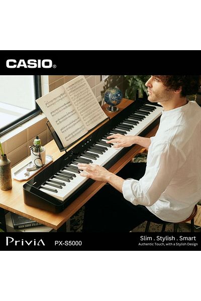 Casio بيانو رقمي Privia PX-S5000 باللون الأسود