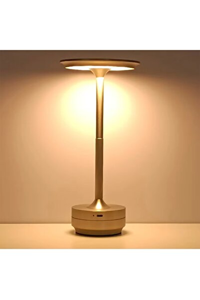 Ucuz Geldi Şarjlı Metal Masa Lambası Dimmerli Dekoratif Abajur Cata Toronto D...