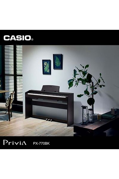 Casio بيانو رقمي Privia PX-770BK باللون الأسود