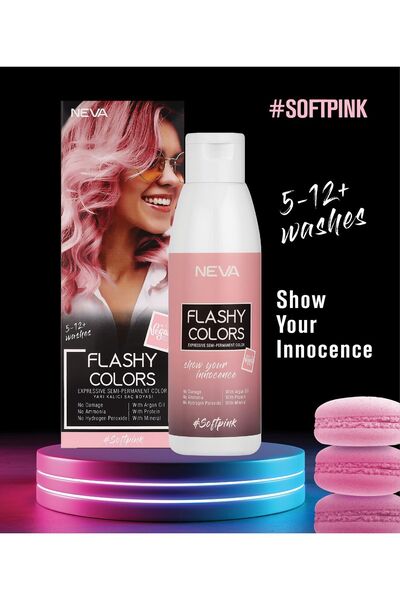 Flashy Colors Flashy Color Toz Pembe 100ml Vegan Direkt Uygulanan Saç Boyası