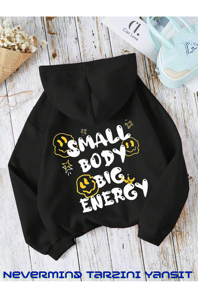 NEVERMIND Unisex Φούτερ με κουκούλα με κουκούλα με στάμπα μεγάλου μεγέθους με...