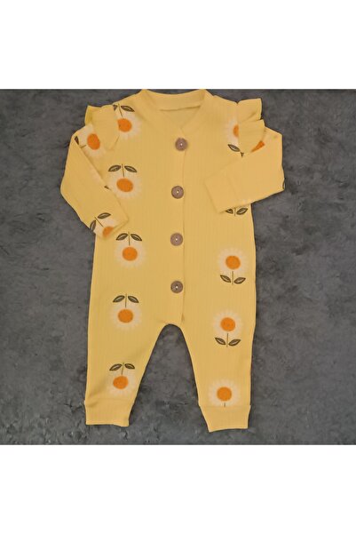 MİNİCEY BABY Baby Girl Ruffle Romper Long Sleeve Seasonal Romper