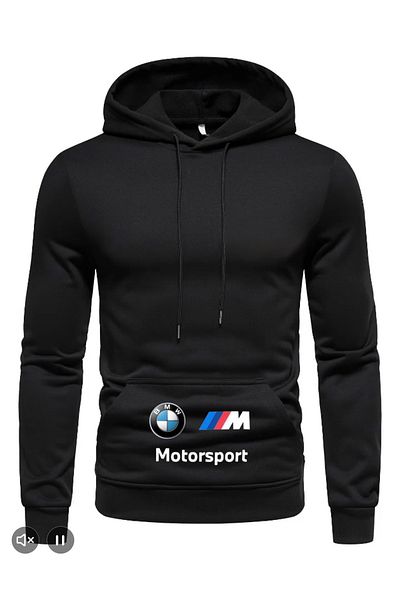 Minikelya Kangaroo Sweatshirt with Fleece Inside Seasonal Bmwmotorsport Pocket Printed