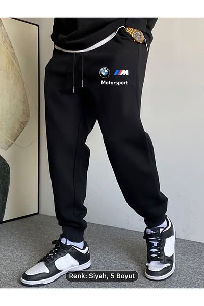 NEW TRENDY COLLECTİON BMWmotorsport Printed Sweatpants - Εποχιακό με Fleece