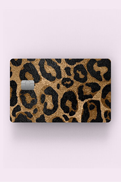 Namgo Leopar Desenli Kredi Banka Kart Kaplama Etiketi Stickerı