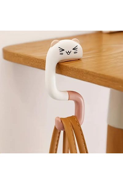 Bee you Pink Cat Table Bag Hanger