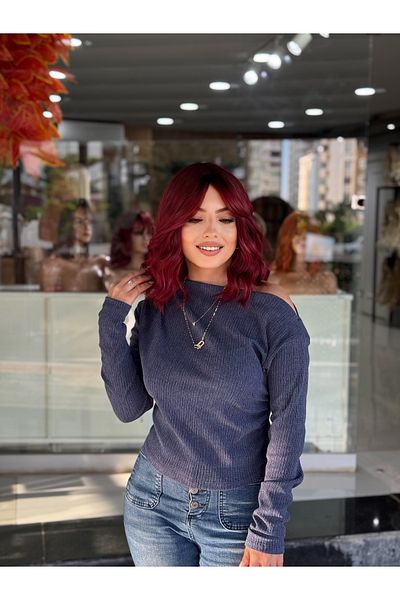 Fenomen Peruk Exclusive Red Wavy Wig Model - New Vip Model