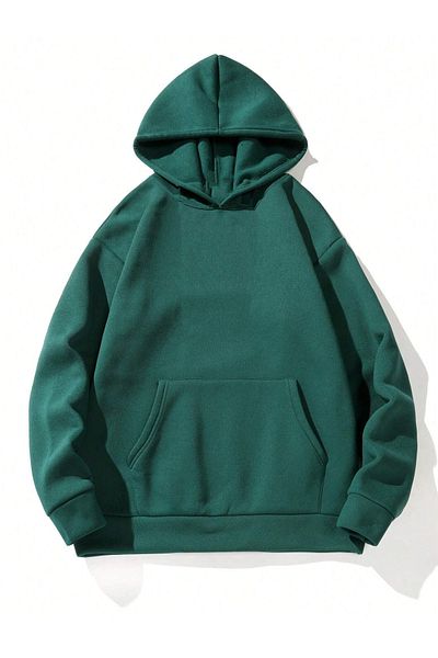 LEIVOR Unprinted Απλό Unisex Φούτερ με κουκούλα Oversize