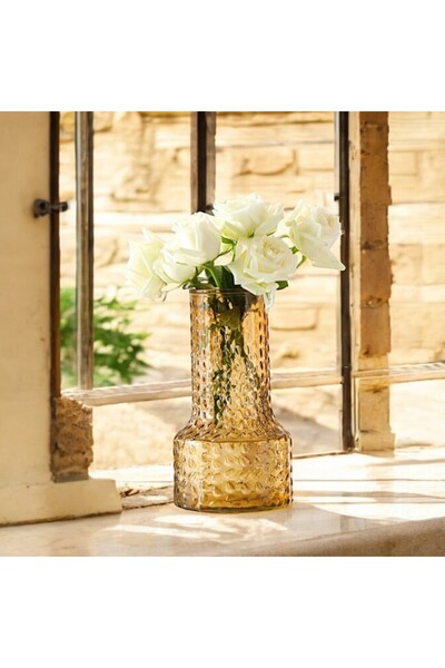 Binbirdemet Vază cu bule scandinavă chihlimbar - Design elegant