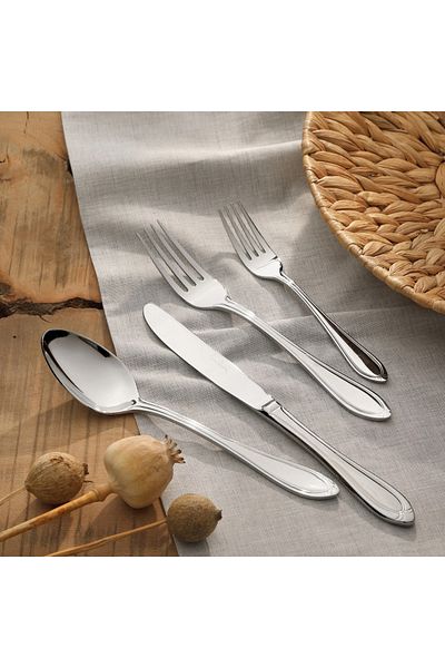 Pierre Cardin Mira 84 Pieces Silver 12-Person Cutlery Set