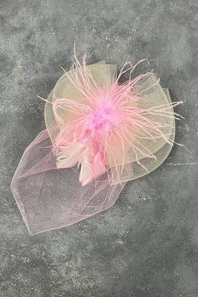 Hobigram Pink Tulle Wedding Hat Vualet Sara Bridal Accessory Hair Accessory – Party Hat, Stylish Design