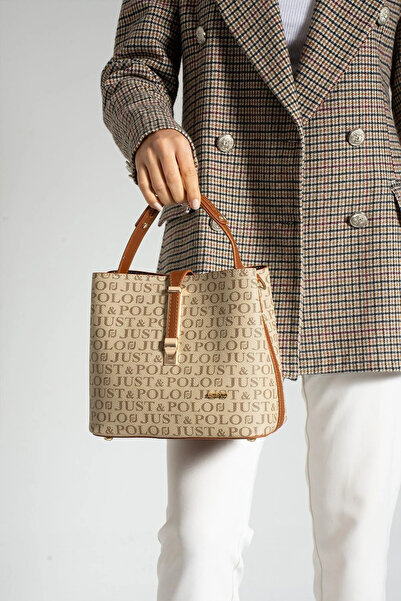 Just Polo Women's Sand Hand and Shoulder Bag Large Luggage Size 6011mh