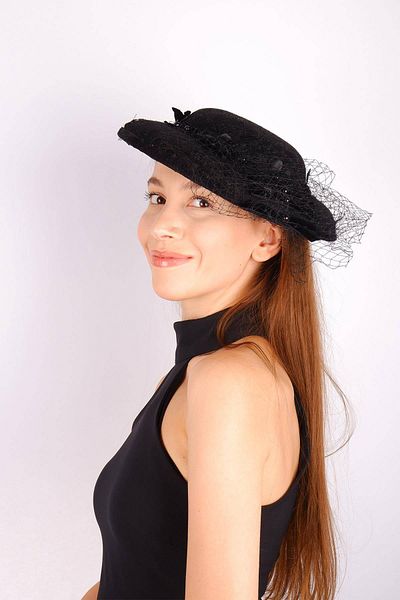 Hobigram Black Wedding Hat Vualet Emma Tulle Bridal Accessory Hair Accessory – Party Hat, Stylish Design