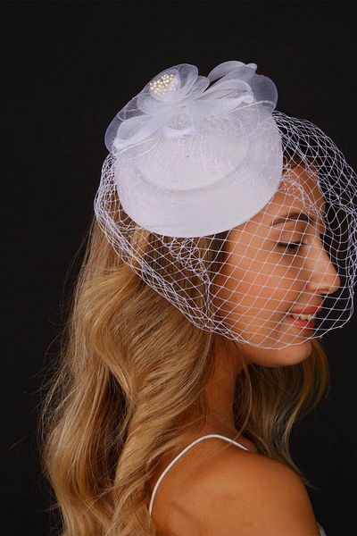 Hobigram Off White Wedding Hat Vualet Vernoa Bridal Accessory Hair Accessory – Party Hat, Stylish Design