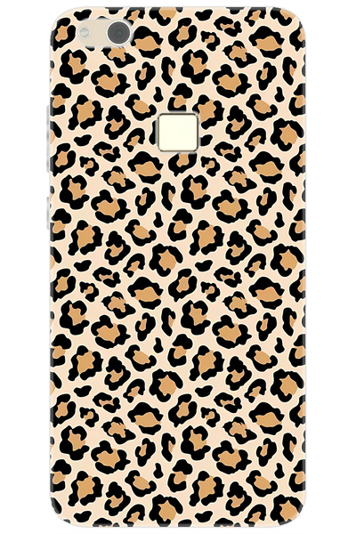 Ceppare Huawei P10 Lite (WAS-LX1A) Uyumlu Kılıf Desen Baskılı Silikon Leopar ...